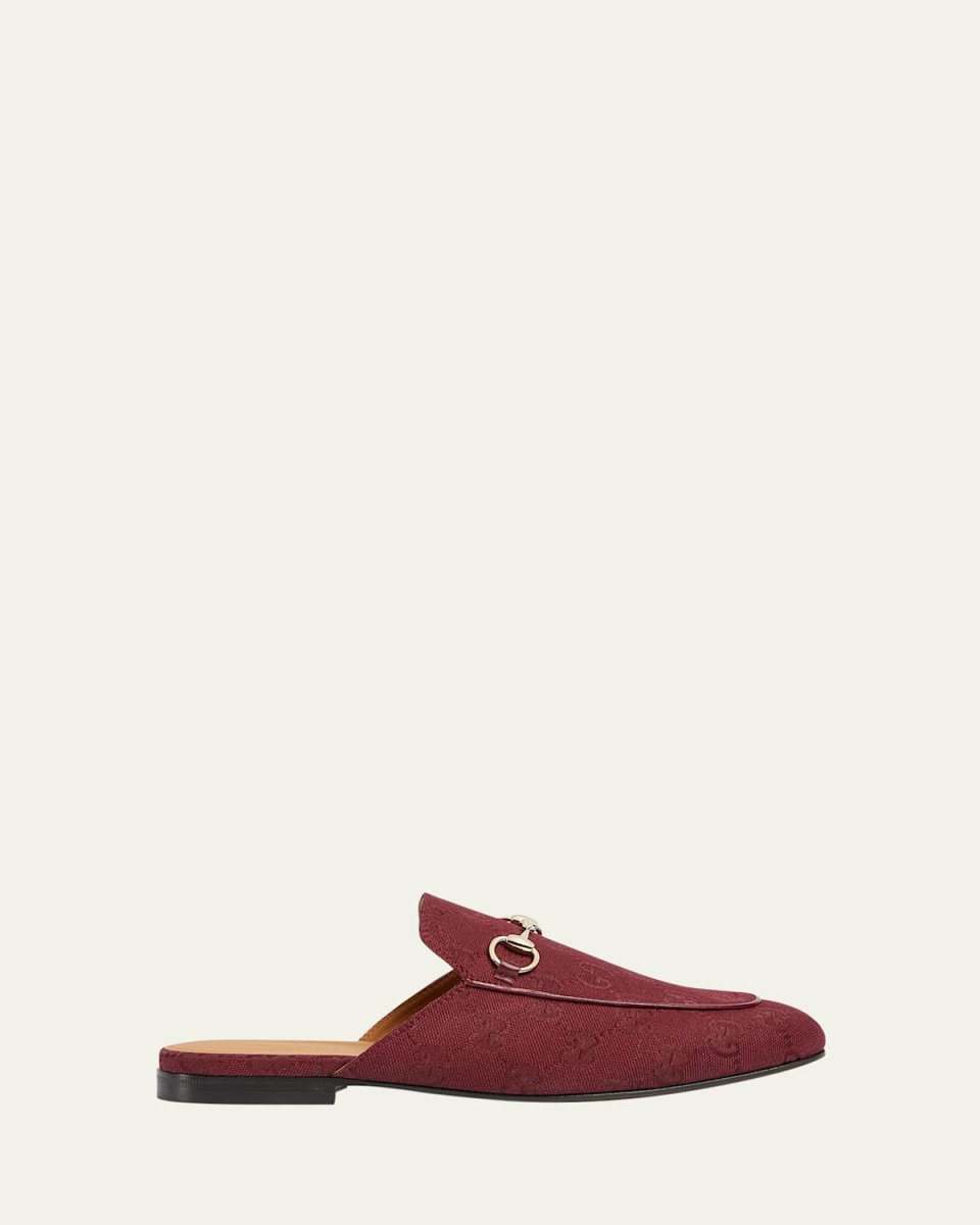 Princetown GG Canvas Bit Loafer Mules
